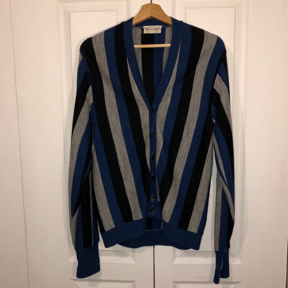 Vintage Sweaters - Vintage Striped Cardigan